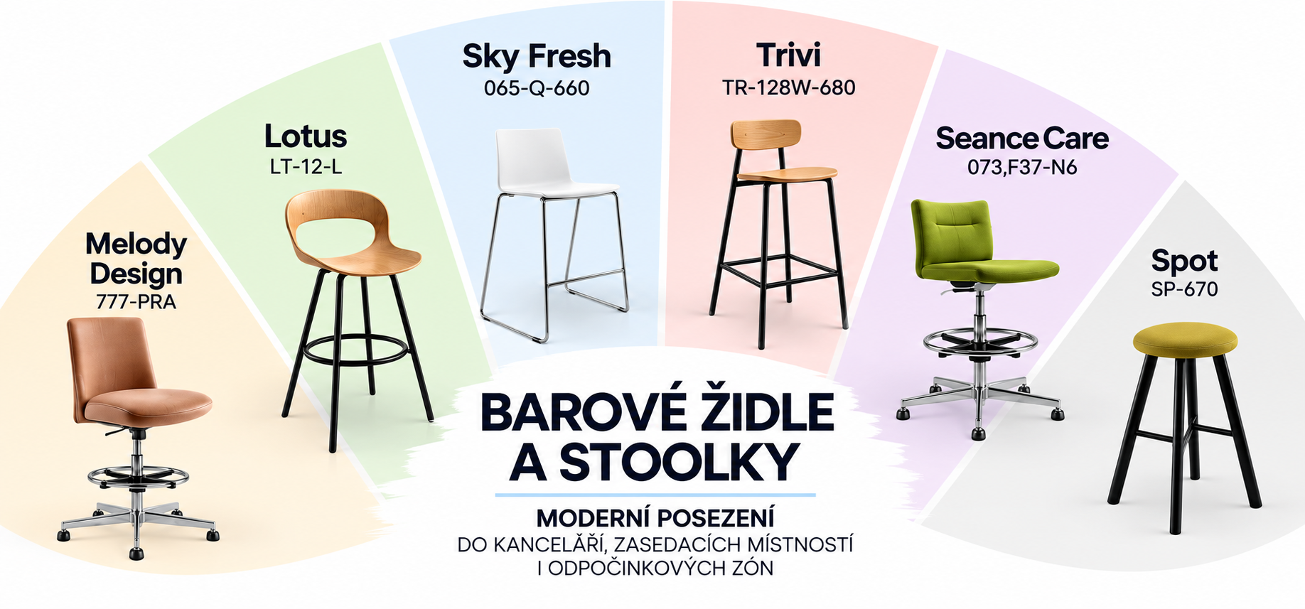Katalog moderních barových židlí a stoliček
