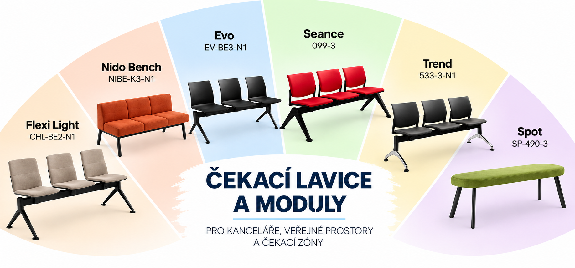 Katalog moderních lavic a sedaček
